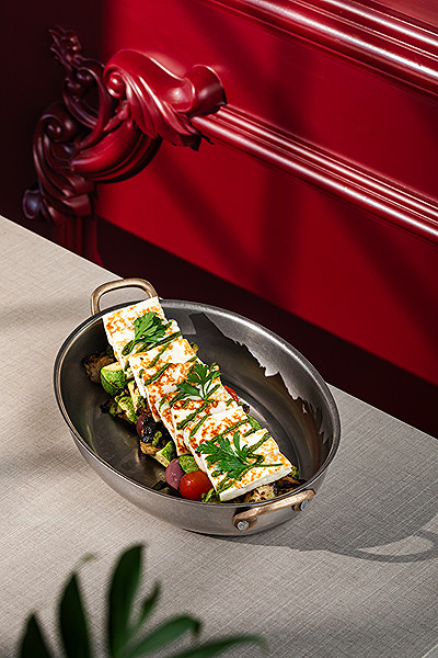 Halloumi and Basil Ratatouille